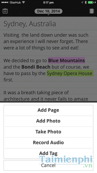 tai Daily Notes for iOS cho dien thoai