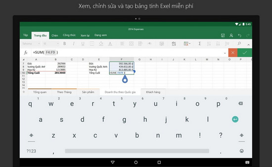 excel cho android