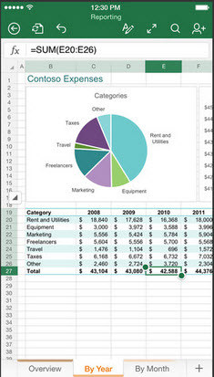 excel cho iphone