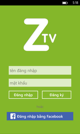 Zing TV for Windows Phone