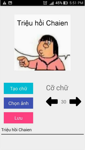 Chế ảnh Chaien cho Android