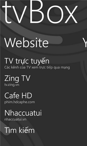 tvBox for Windows Phone