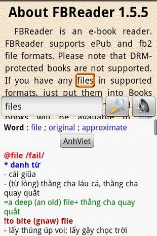 mSPDict từ điển Việt cho Android