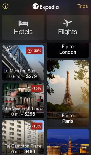 Expedia Hotels & Flights for iOS