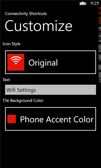 ConnectivityShortcuts for Windows Phone
