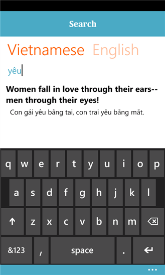 English for Vietnames for Windows Phone