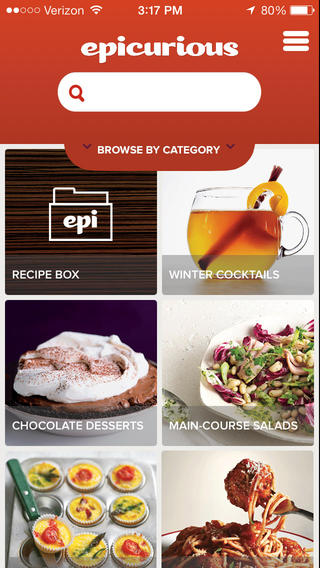 Epicurious Recipes & Shopping List for iOS