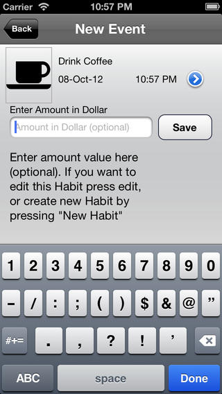 Habit Counter for iOS