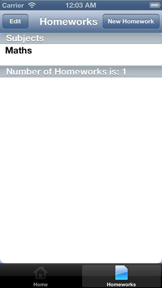 Homework Planner for iOS