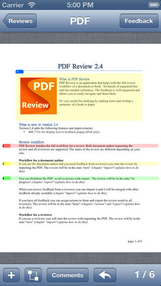 PDF Review Free for iOS