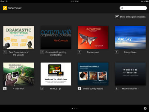 SlideRocket Player for iPad