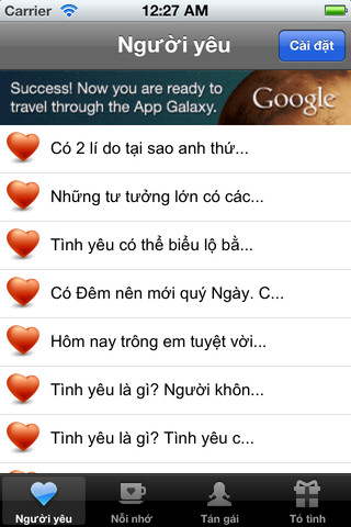 SMS yêu thương for iOS