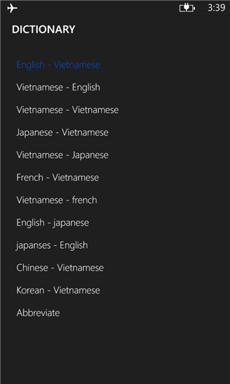 Từ điển Việt for Windows Phone