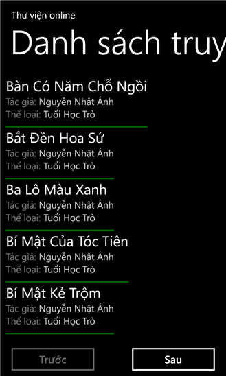 Tủ sách online for Windows Phone