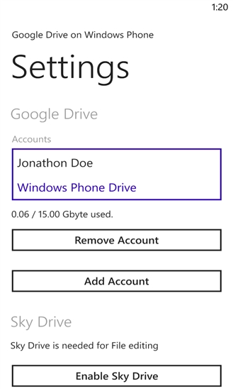 Google Drive on WP