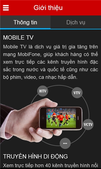 MobiFone TV for Windows Phone