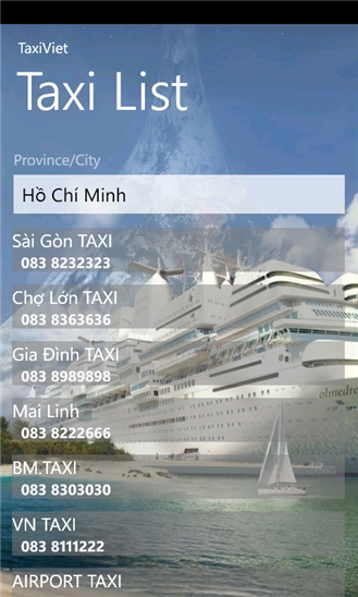 TaxiViet for Windows Phone