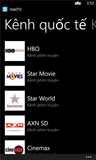 VietTV for Windows Phone