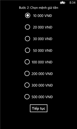 VnTopup for Windows Phone